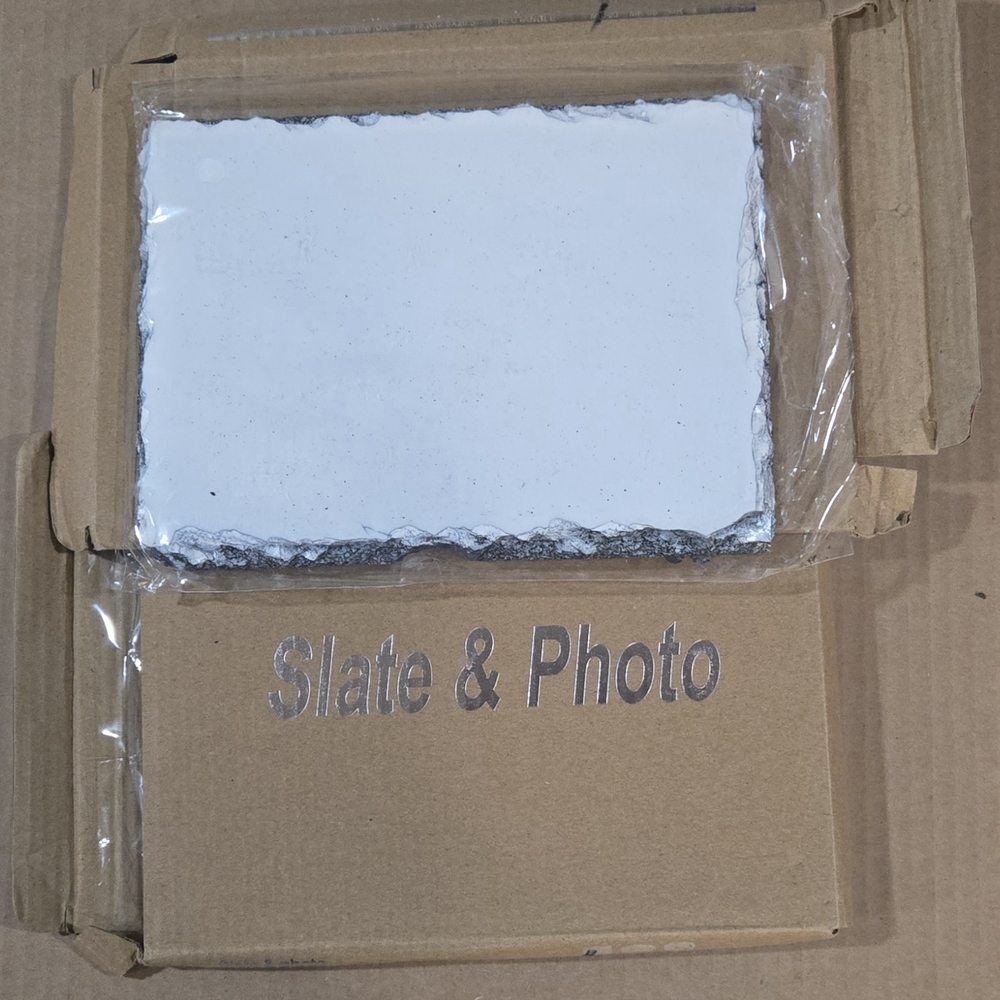 Slate & Photo White Stone Plaque